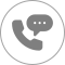 Icon depicting a phone in a circle